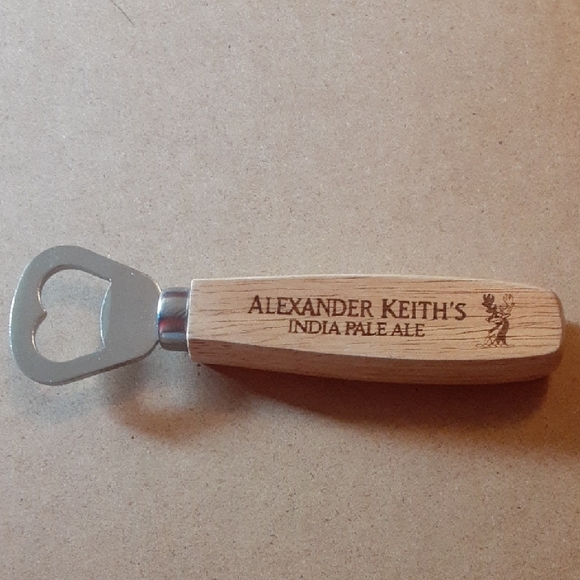 Alexander Keith's Other - IPA Wooden Bottle Opener - Silver and Brown
